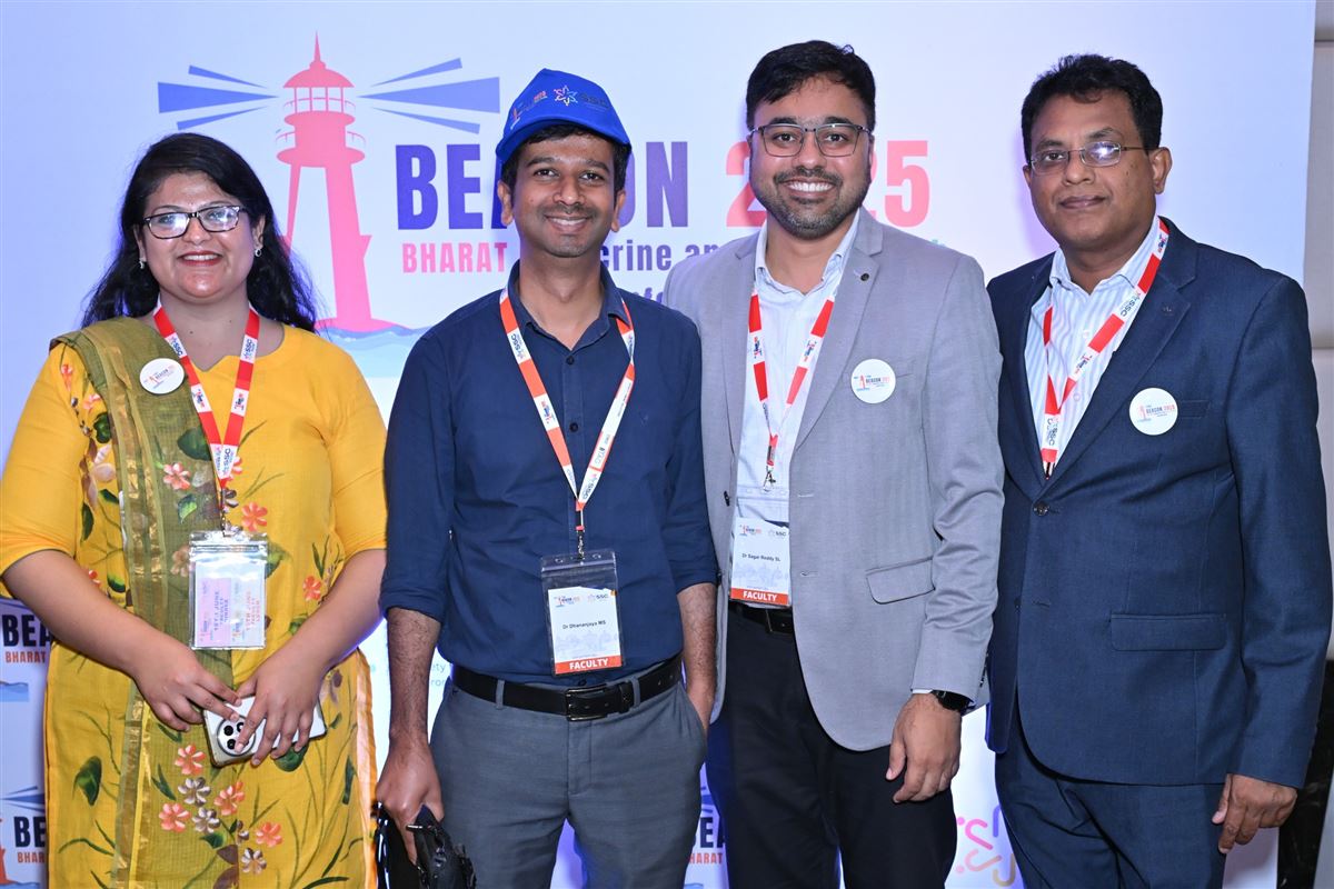 Dr. Nishchitha K with colleagues